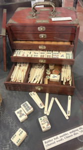 Mah jongg set on exhibit at San Diego’s Chinese Historical Museum. (Photo: Cailin Acosta)